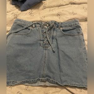 Jean Skirt that ties in the front!